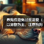 养狗应避免过度溺爱（以宠物为主，注意狗狗教育）