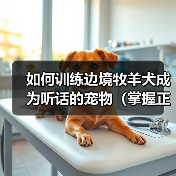 如何训练边境牧羊犬成为听话的宠物(掌握正确的训练技巧,让爱犬成为温顺听话的好伙伴)(图4) 如何训练边境牧羊犬成为听话的宠物(掌握正确的训练技巧,让爱犬成为温顺听话的好伙伴)(图4)