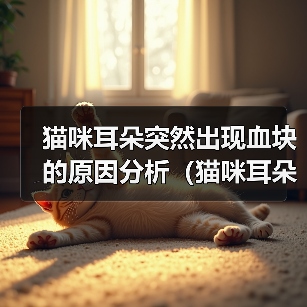 猫咪耳朵突然出现血块的原因分析(猫咪耳朵出现血块可能的病因和治疗方法)(图3) 猫咪耳朵突然出现血块的原因分析(猫咪耳朵出现血块可能的病因和治疗方法)(图3)