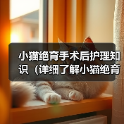 小猫绝育手术后护理知识(详细了解小猫绝育手术后的注意事项和护理措施)(图3) 小猫绝育手术后护理知识(详细了解小猫绝育手术后的注意事项和护理措施)(图3)